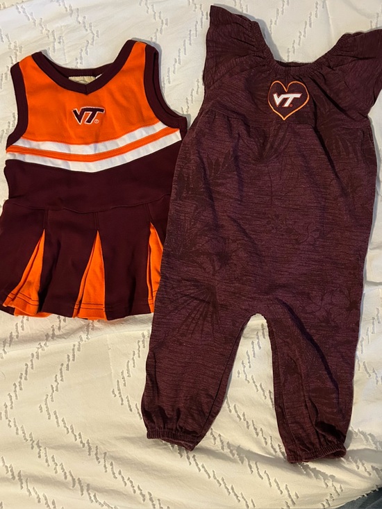 Colosseum Other - Virginia Tech VT Hokies Infant Baby Girl Cheer Dress Bodysuit 6-9 Mos 6-12 Mos